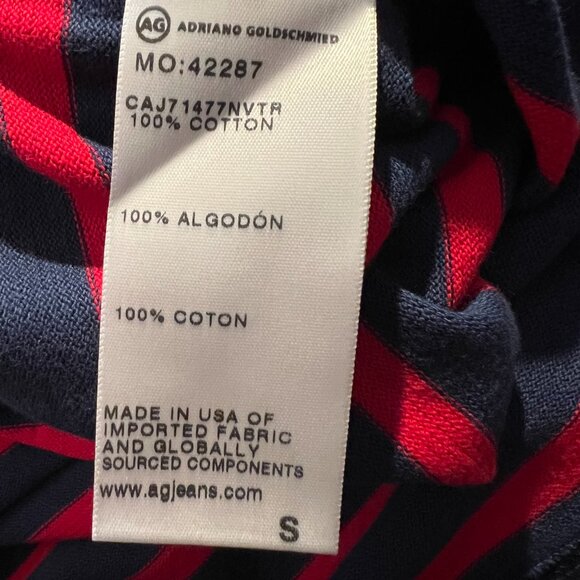 AG Adriano Goldschmied women's top S striped boat neck new with tag - Picture 11 of 11